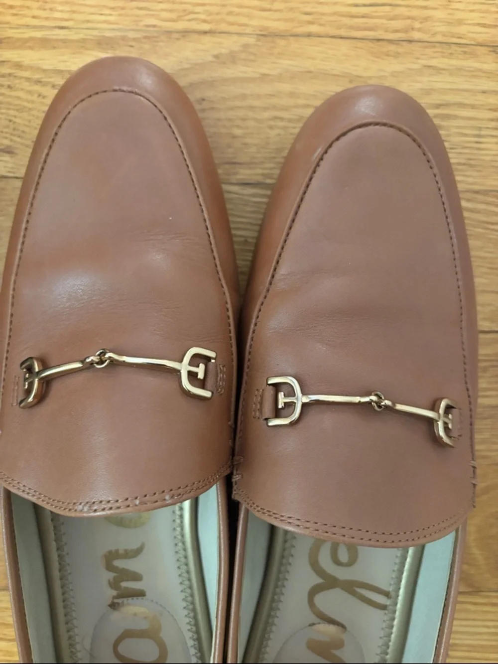 Sam Edelman Lorraine Tan Leather Horsebit Loafers - Picture 3 of 4
